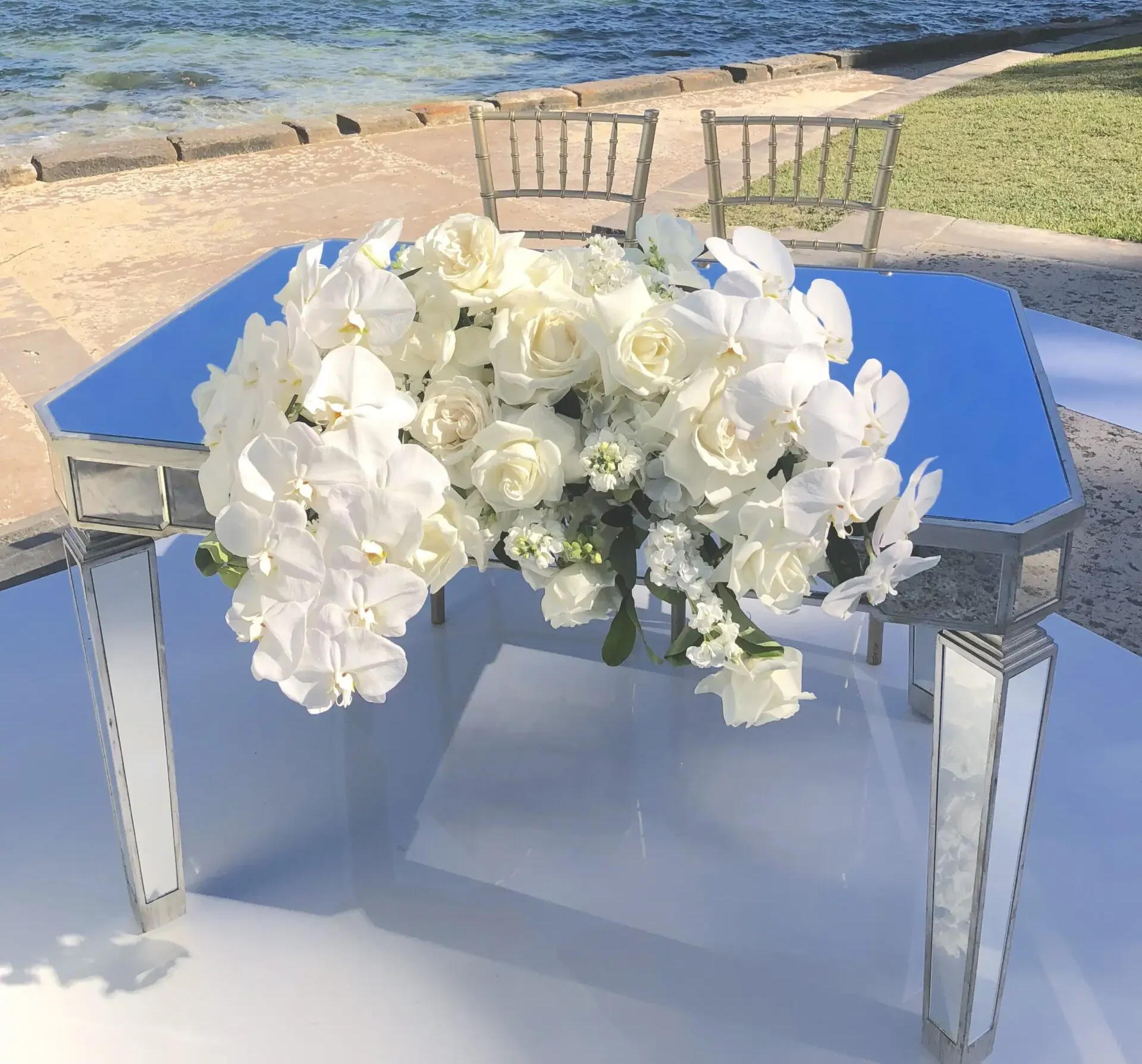 Lux Mirror Registry Table Hire Sydney